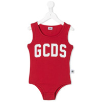 Gcds Kids Body slim com estampa de logo - Vermelho