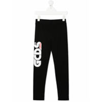 Gcds Kids Calça esportiva com estampa de logo - Preto