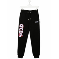 Gcds Kids Calça esportiva com logo - Preto