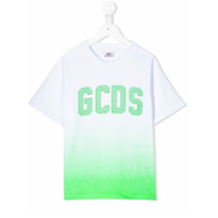 Gcds Kids Camiseta com aplicação no logo - Branco