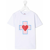 Gcds Kids Camiseta com estampa de coração - Branco