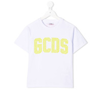 Gcds Kids Camiseta com estampa de logo e tachas - Branco