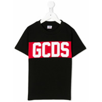 Gcds Kids Camiseta com estampa de logo - Preto