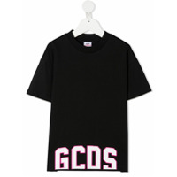 Gcds Kids Camiseta com estampa de logo - Preto