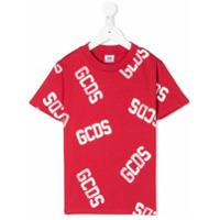 Gcds Kids Camiseta com estampa de logo - Vermelho