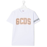 Gcds Kids Camiseta com logo bordado - Branco