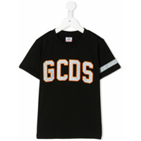 Gcds Kids Camiseta com logo bordado - Preto
