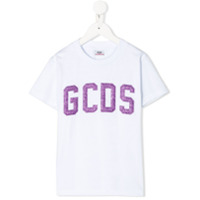 Gcds Kids Camiseta com logo de brilho - Branco