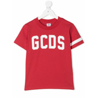 Gcds Kids Camiseta de algodão com estampa de logo - Vermelho