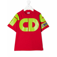 Gcds Kids Camiseta de algodão com estampa de logo - Vermelho