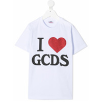 Gcds Kids Camiseta decote careca com estampa grÃ¡fica - Branco