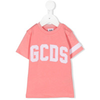 Gcds Kids Camiseta decote careca com logo - Rosa