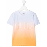 Gcds Kids Camiseta degradê com estampa de logo - Branco