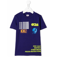 Gcds Kids Camiseta mangas curtas com estampa de logo - Roxo
