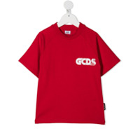 Gcds Kids Camiseta mangas curtas com estampa de logo - Vermelho