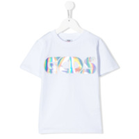 Gcds Kids Camiseta mangas curtas com logo holográfico - Branco