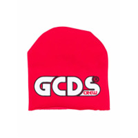 Gcds Kids Gorro de algodão com estampa de logo - Vermelho