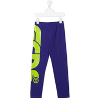 Gcds Kids Legging com estampa de logo - Roxo
