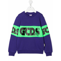 Gcds Kids Moletom com estampa de logo - Roxo