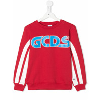 Gcds Kids Moletom com estampa de logo - Vermelho