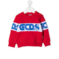 Gcds Kids Moletom com estampa de logo - Vermelho