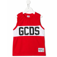 Gcds Kids Regata com mesh e estampa de logo - Vermelho