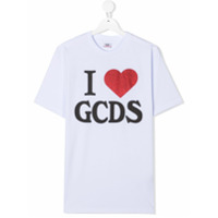Gcds Kids TEEN graphic-print cotton T-shirt - Branco