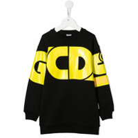 Gcds Kids Vestido de tricÃ´ oversized - Preto