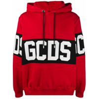 Gcds Moletom com capuz e estampa de logo - Vermelho