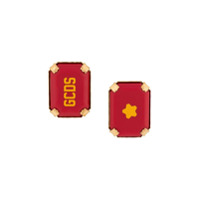 Gcds Par de brincos Star Rocks com logo - Vermelho