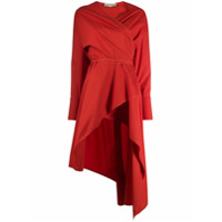 Gentry Portofino Vestido envelope assimétrico - Vermelho