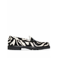 G.H. Bass & Co. Mocassim Weejun 90 Larson com estampa de zebra - Preto