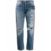 Giacobino Calça jeans com detalhe de contas - Azul