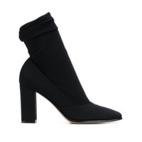 Gianvito Rossi Bota bico quadrado com salto alto - Preto