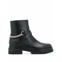 Gianvito Rossi Bota com detalhe de corrente - Preto