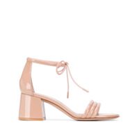 Gianvito Rossi Sandália Sydney com abertura frontal - Neutro