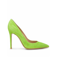 Gianvito Rossi Sapato bico fino texturizado - Verde
