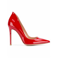 Gianvito Rossi Scarpin de couro envernizado - Vermelho