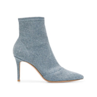Gianvito Rossi stonewashed denim ankle boots - Azul