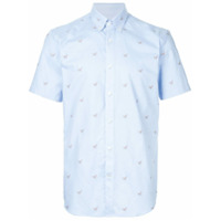 Gieves & Hawkes Camisa com bordado e botões - Azul