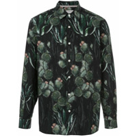 Gieves & Hawkes Camisa com estampa de cactus - Preto