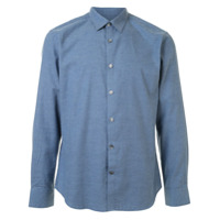 Gieves & Hawkes Camisa mangas longas com estampa de poás - Azul