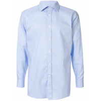 Gieves & Hawkes Camisa mangas longas de algodão - Azul