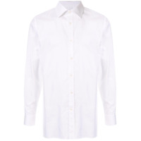 Gieves & Hawkes Camisa mangas longas de algodão - Branco