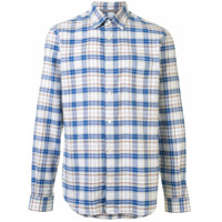Gieves & Hawkes Camisa mangas longas xadrez - Branco