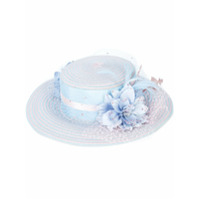 Gigi Burris Millinery Chapéu com aplicações florais - Azul