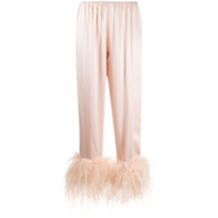 Gilda & Pearl Calça de pijama Mia com acabamento de plumas - Neutro