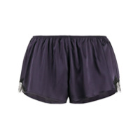 Gilda & Pearl Short Madame X com acabamento de renda - Azul