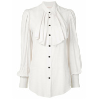 Ginger & Smart Ephemera pleated-bib blouse - Branco