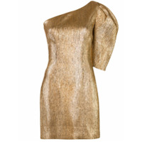Ginger & Smart metallic one-shoulder dress - GOLD